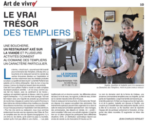 article domaine templiers