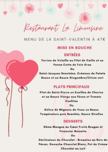 menu st valentin