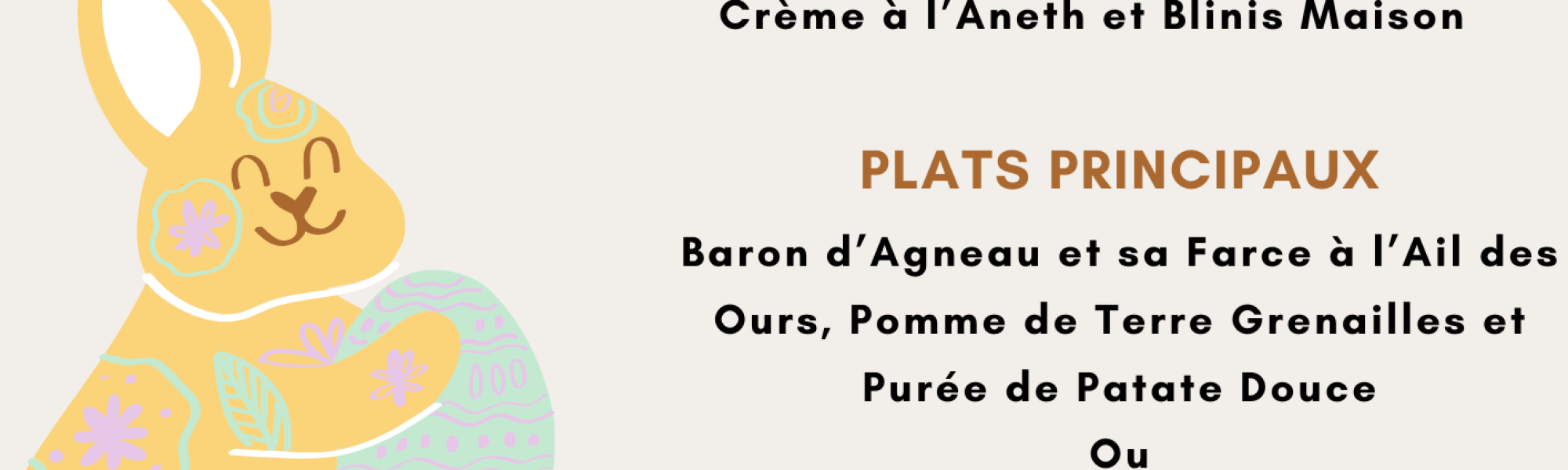 menu pâques limousine