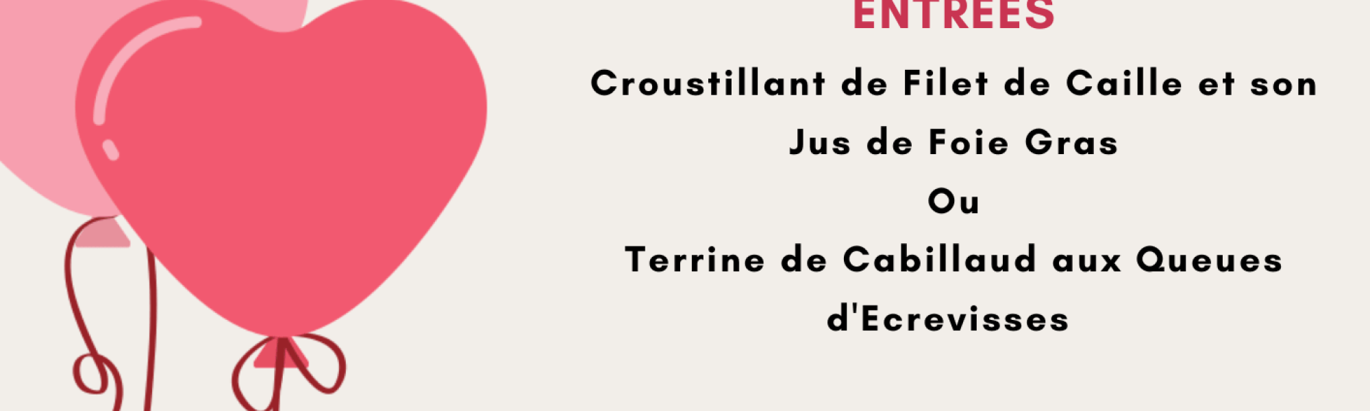 menu saint valentin